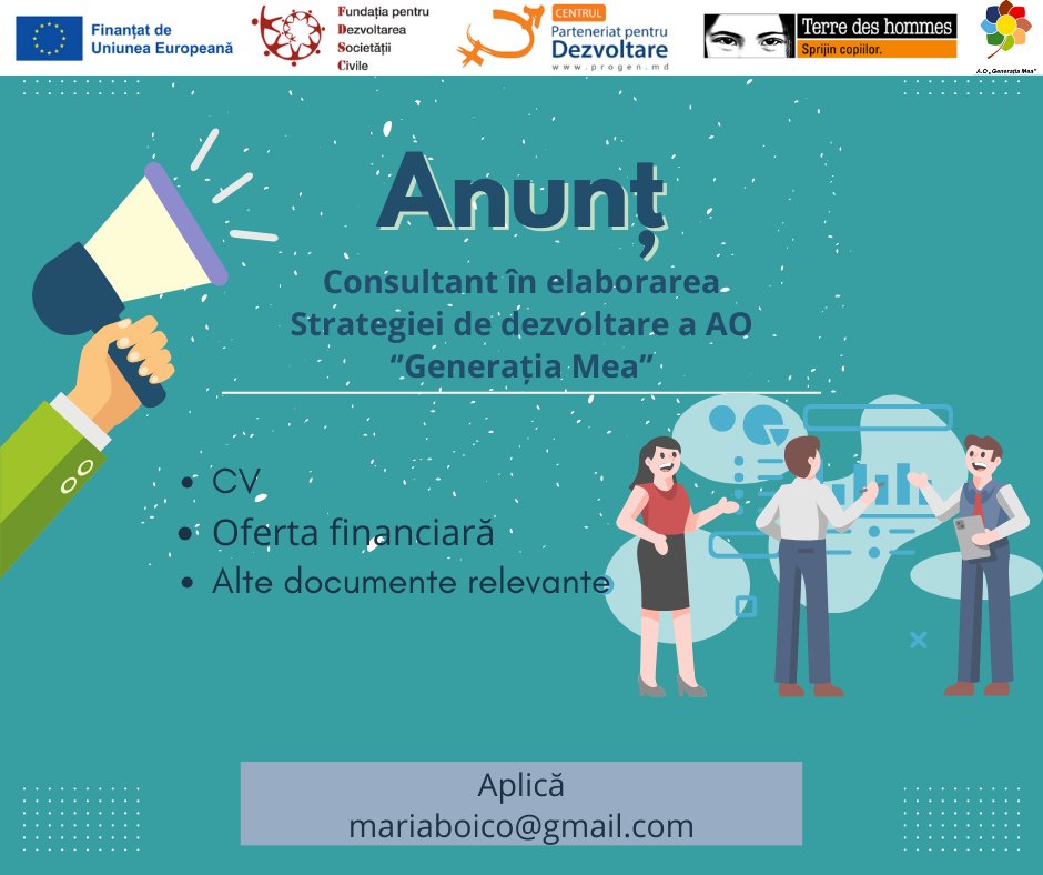 Concurs pentru angajarea unui consultant